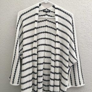Gray and White Striped Sweater